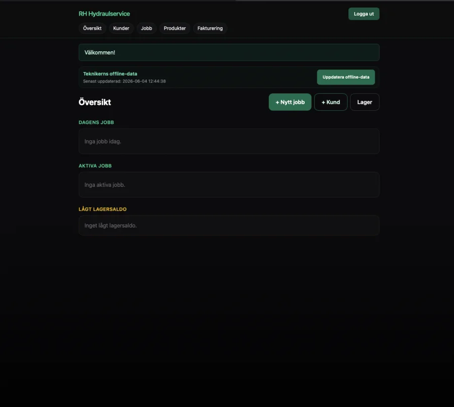 Översikt i RH arbetsportal